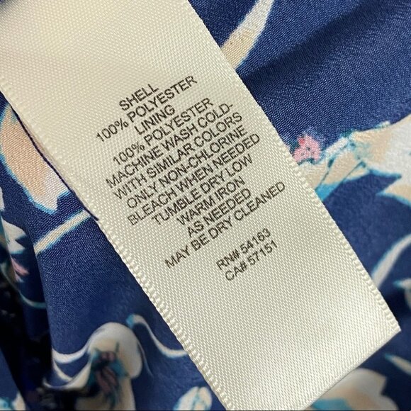 NEW Eliza J Floral Bow Tie Back Midi Sundress Blue Size‎ 4 Nordstrom Bohemian - Picture 5 of 12